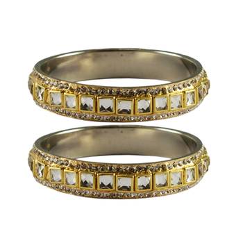 Golden Stone Brass Bangle 1
