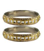Golden Stone Brass Bangle