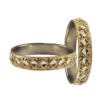 Golden Stone Brass Bangle 2