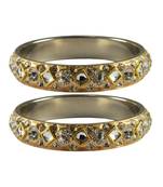 Golden Stone Brass Bangle