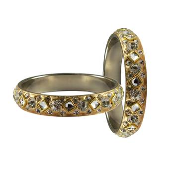Golden Stone Brass Bangle 2