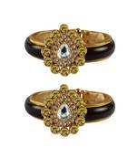 Maroon Stone Acrylic-Brass Bangle