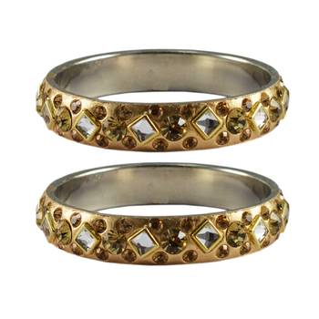 Golden Stone Brass Bangle 1
