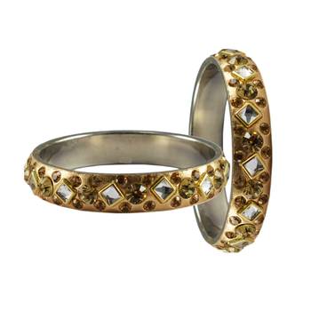 Golden Stone Brass Bangle 2