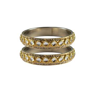 Golden Stone Brass Bangle 1