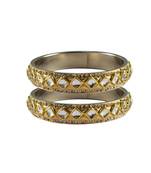 Golden Stone Brass Bangle