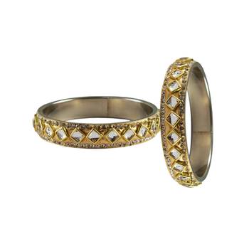 Golden Stone Brass Bangle 2