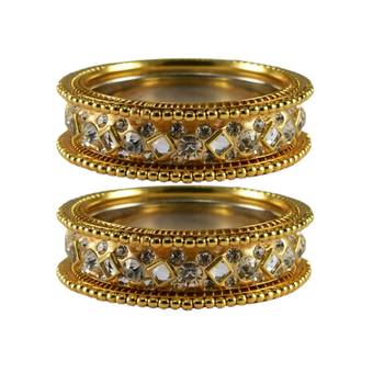 Golden Stone Brass Bangle 1
