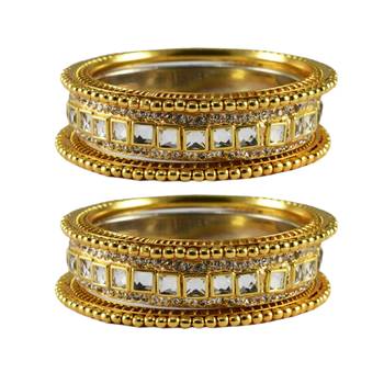 Golden Stone Brass Bangle 1