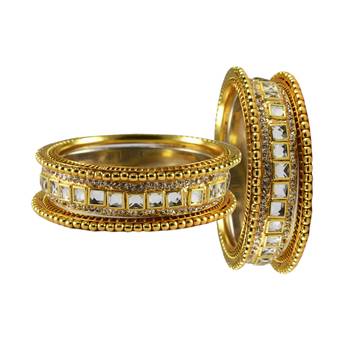 Golden Stone Brass Bangle 2