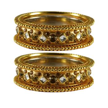 Golden Stone Brass Bangle 1