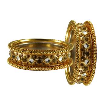 Golden Stone Brass Bangle 2