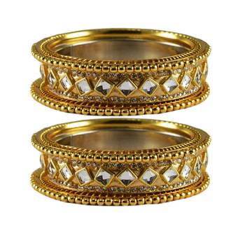 Golden Stone Brass Bangle 1