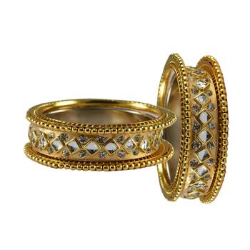 Golden Stone Brass Bangle 2