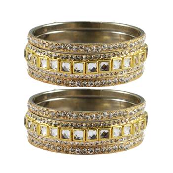 Golden Stone Brass Bangle 1