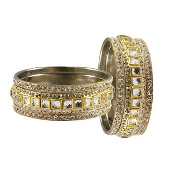 Golden Stone Brass Bangle 2