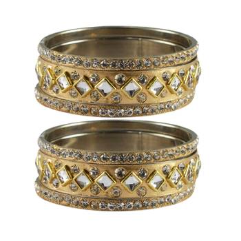 Golden Stone Brass Bangle 1