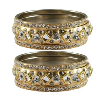 Golden Stone Brass Bangle 1