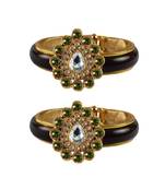 Maroon Stone Acrylic-Brass Bangle