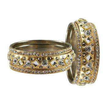 Golden Stone Brass Bangle 2