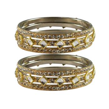 Golden Stone Brass Bangle 1