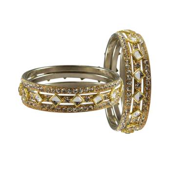 Golden Stone Brass Bangle 2