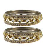 Golden Stone Brass Bangle