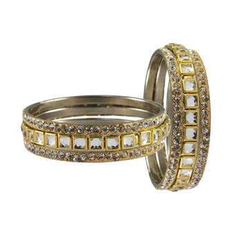 Golden Stone Brass Bangle 2