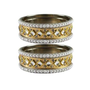 Golden Stone Brass Bangle 1