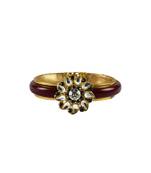 Maroon Stone Acrylic-Brass Bangle