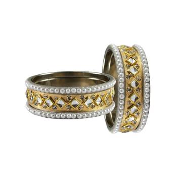 Golden Stone Brass Bangle 2
