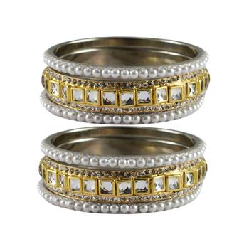 Golden Stone Brass Bangle 1