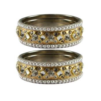 Golden Stone Brass Bangle 1