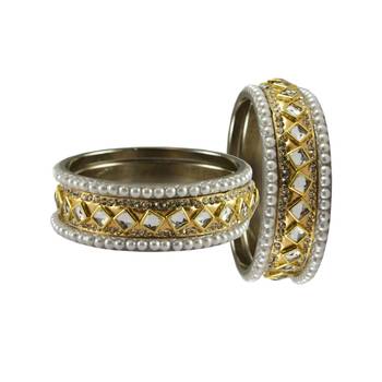 Golden Stone Brass Bangle 2