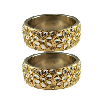 Golden Stone Brass Bangle 1
