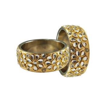 Golden Stone Brass Bangle 2