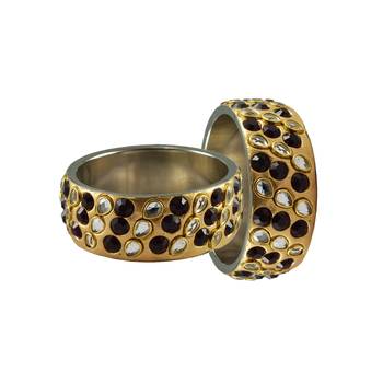 Golden Stone Brass Bangle 2