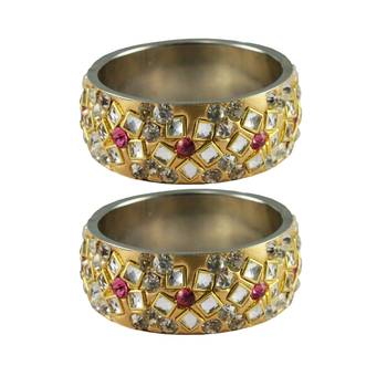 Golden Stone Brass Bangle 1