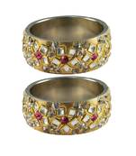 Golden Stone Brass Bangle