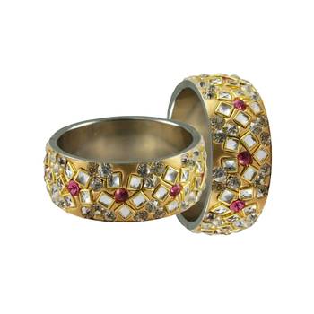 Golden Stone Brass Bangle 2