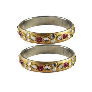 Golden Stone Brass Bangle 1