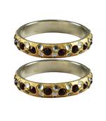 Golden Stone Brass Bangle