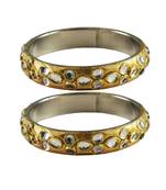 Golden Stone Brass Bangle