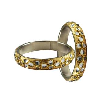 Golden Stone Brass Bangle 2