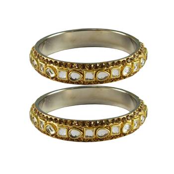 Golden Stone Brass Bangle 1
