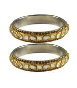 Golden Stone Brass Bangle