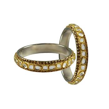 Golden Stone Brass Bangle 2