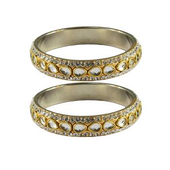 Golden Stone Brass Bangle 1