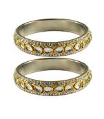 Golden Stone Brass Bangle