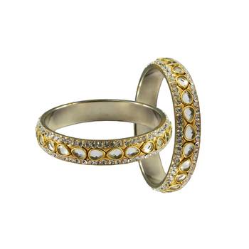 Golden Stone Brass Bangle 2
